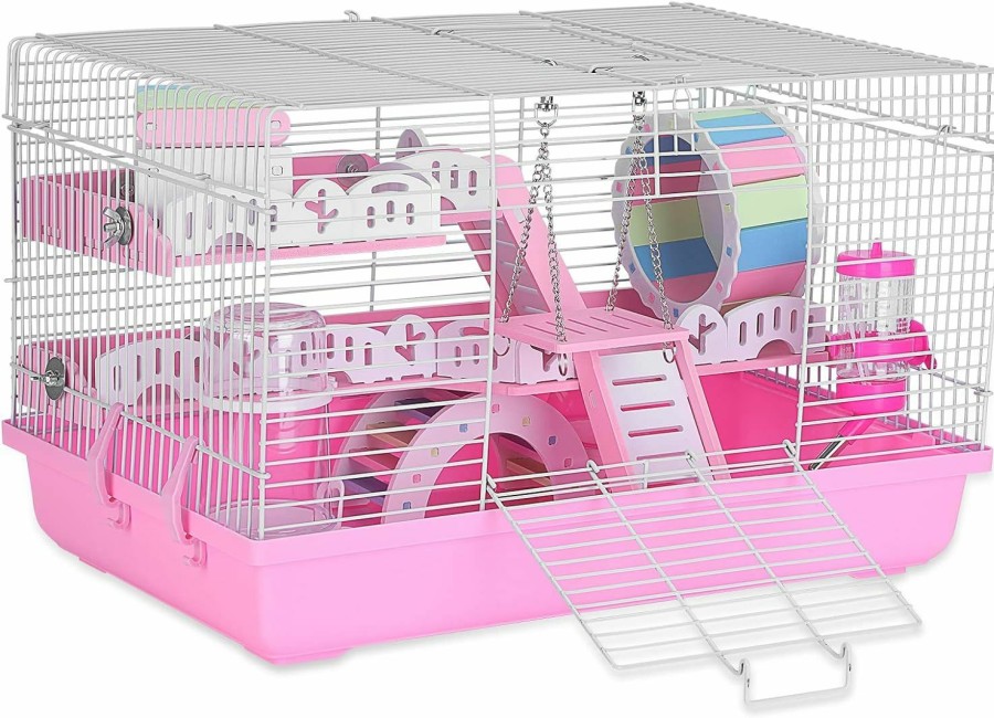 Small Animal USWT | Large Hamster Cage And Habitat, Small Animals Cage With Various Accessories For Syrian Hamster, Dwarf Hamster, Gerbil