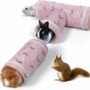 Small Animal VERABE | 2 Pack Guinea Pig Tunnels, 3 Way Straight Play Tunnel Tubes For Hamster, Pet Chinchilla Hideout Toys Small Animal Cage Accessories For Ferret Rat Hedgehog Gerbils Rat