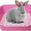 Small Animal kathson | Kathson Small Animal Litter Cage Potty Trainer Corner Litter Bedding Box Pet Pan Toilet Ideal For Rabbit, Bunny, Chinchilla, Ferret, Guinea Pig, Hamster(Pink)