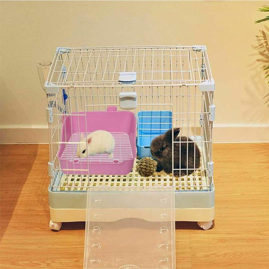 Small Animal kathson | Kathson Small Animal Litter Cage Potty Trainer Corner Litter Bedding Box Pet Pan Toilet Ideal For Rabbit, Bunny, Chinchilla, Ferret, Guinea Pig, Hamster(Pink)