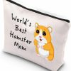 Small Animal BDPWSS | Bdpwss Hamster Makeup Bag World'S Best Hamster Mom Hamster Lover Gift Hamster Mom Gift (Hamster Mom Best)