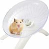 Small Animal QWINEE | Qwinee Hamster Flying Saucer Spinning Wheel Silent Running Exercise Toys For Hamsters, Gerbils, Mice And Other Small Pets Clear One Size