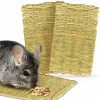 Small Animal SunGrow | Sungrow Chinchilla Grass Mat, 8" X 11", Bunny Foraging Straw Bedding Floor Mat For Rabbit Cages And Nesting Box Sleeping, Chew Toy Bed For Guinea Pig, Squirrel, Hamster, Cat And Small Animal