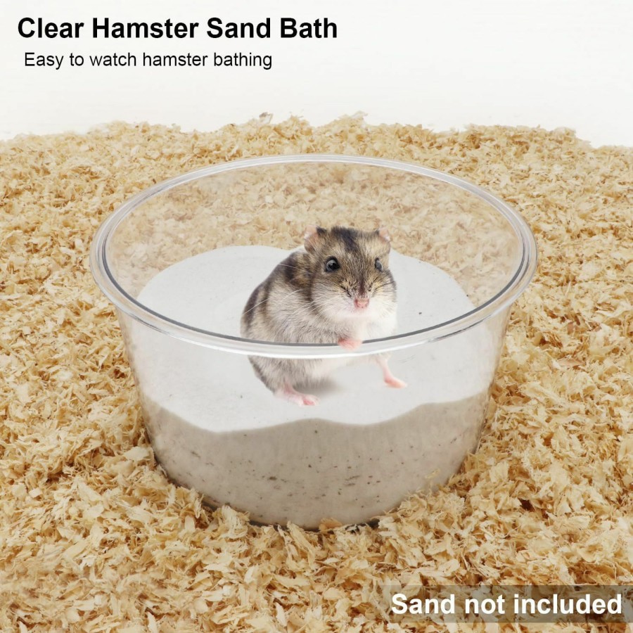 Small Animal Wontee | Wontee Hamster Sand Bath Sand Box Container Digging Hamster Bathroom For Hamsters Mice Syrian Hamsters Gerbils Small Animals (Square- 7.9\" X 5.9\")