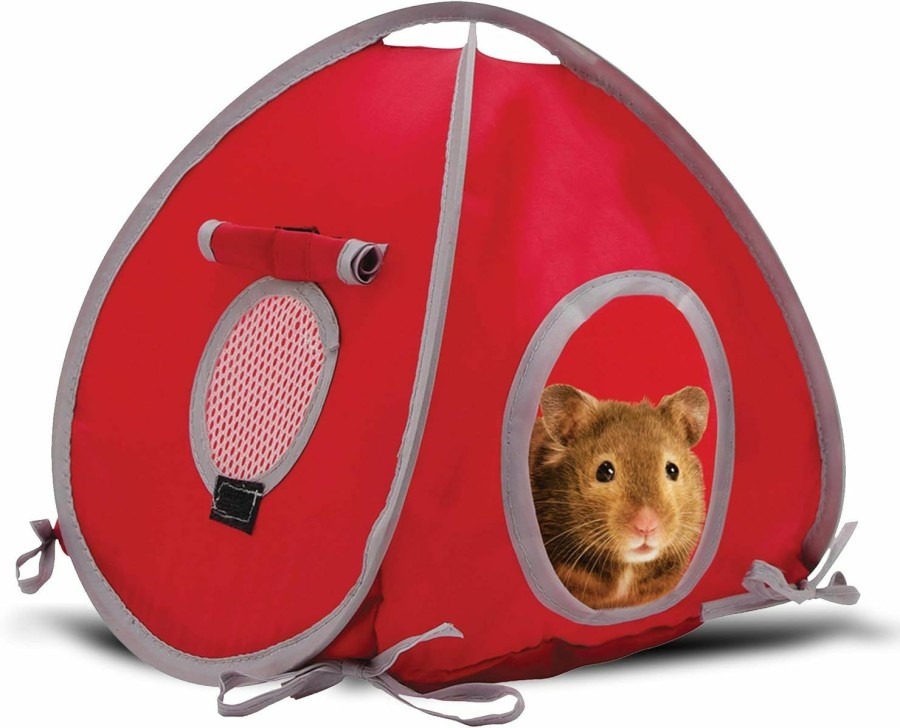 Small Animal Hagen | Living World Tent For Pets, Red/Grey