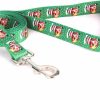 Small Animal Yellow Dog Design | Yellow Dog Design Santa Claus Ez-Grip Dog Leash-With Comfort Handle-Small/Medium-3/4 And 5 Feet (60\") Long