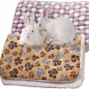 Small Animal Hamiledyi | Bunny Warm Bed Mat Soft 20\"X13\"Hamster Plush Pad Small Animal Winter Sleep Bedding Mat Washable Bed House Nest Accessories For Bunny Hamster Guinea Pig Squirrel Hedgehog Chinchilla(2Pcs)