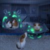 Small Animal Nobgum | 2Pack Luminous Hamster Hanging Swing Warm Bed Hammocks, Glow In The Dark Small Animal Pet Hideout House Warm Nest Moon And Star Sleeping House, Ferret Hedgehog Squirrel Guinea Pig Cage Toy Accessories