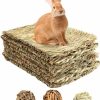 Small Animal Tfwadmx | Tfwadmx Rabbit Grass Mat,16.5''X11'' Large Woven Natural Seagrass Mat Bunny Sleeping Bed Chew Mat For Chinchilla Guinea Pig Ferret Guinea Pig And Small Animals -8 Pcs