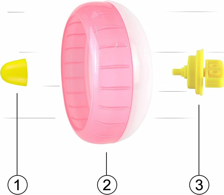 Small Animal WishLotus | Wishlotus Hamster Running Wheel, Silent Jogging Exercise Toy Hamster Cage Accessory For Drawf Hamster Golden Silk Shih Tzu Bear (Pink)