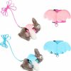 Small Animal Mogoko | Mogoko 2 Pcs Cute Rabbit Harness And Leash Set, Adjustable Bunny Vest Dress With Lead For Ferret Guinea Pig Kitten Small Animals (S)