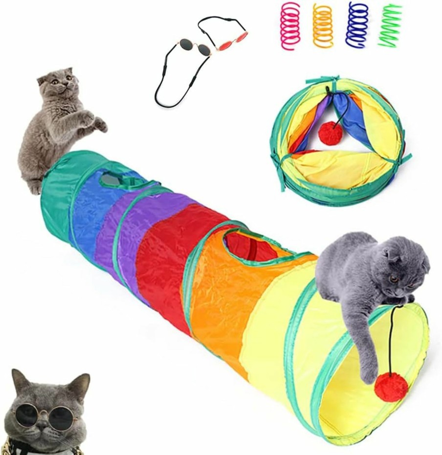 Small Animal Juvbarxy | Juvbarxy Bunny Tunnels Cat Tubes Collapsible Cat Hideout Small Animal Activity Pet Play Tunnel And Tube Toy For Rabbits,Kitty,Puppies,Ferrets,Guinea Pig