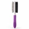 Small Animal Poodle Pet | Double-Sided Pet Brush For Grooming & Massaging Dogs, Cats & Other Animals Fur Detangling Pins & Coat Smoothing Slicker Bristles, Double The Brushing Groom Power In One Tool (Double Sided Brush)