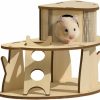 Small Animal Dxcaicc | Dxcaicc Wooden Hamster Castle, Multi-Layer Small Animal Hideout With Stair Diy Pet Living Playground Climbing Ladder Slide Training Play Toys For Gerbil,Dwarf Hamster,Syrian Hamster,Tree House