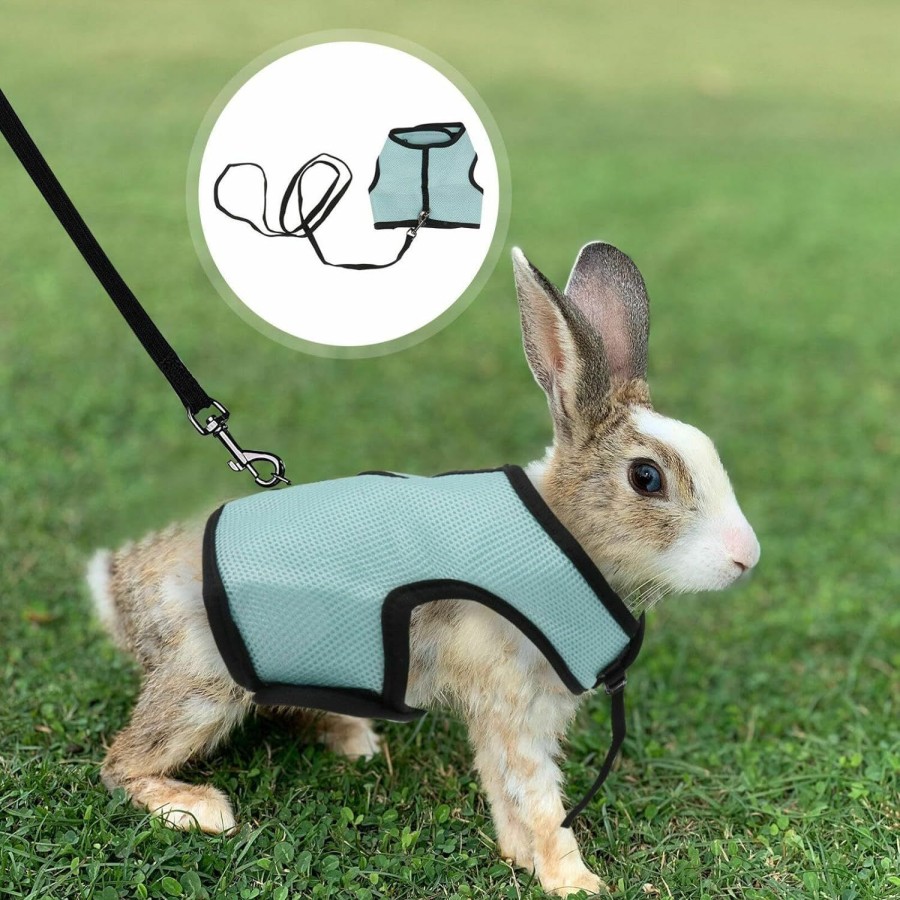 Small Animal balacoo | Balacoo Bunny Harness Rope For Rabbit Walking Rabbit Harness Chick Harness Leash Strap Chinchilla Belt Blue Rabbit Harness