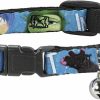 Small Animal Buckle-Down | Buckle-Down Breakaway Cat Collar - Inside Out 6-Character Pose Sparkle Blue/White - 1/2\" Wide - Fits 8-12\" Neck - Medium