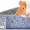 Small Animal Paw Inspired | Paw Inspired Critter Box | Washable Guinea Pig Cage Liners With Raised Sides | Fleece Bedding For Guinea Pigs Rabbits, Hamsters, Small Animals | Edge Protected Pee Pads (Midwest)