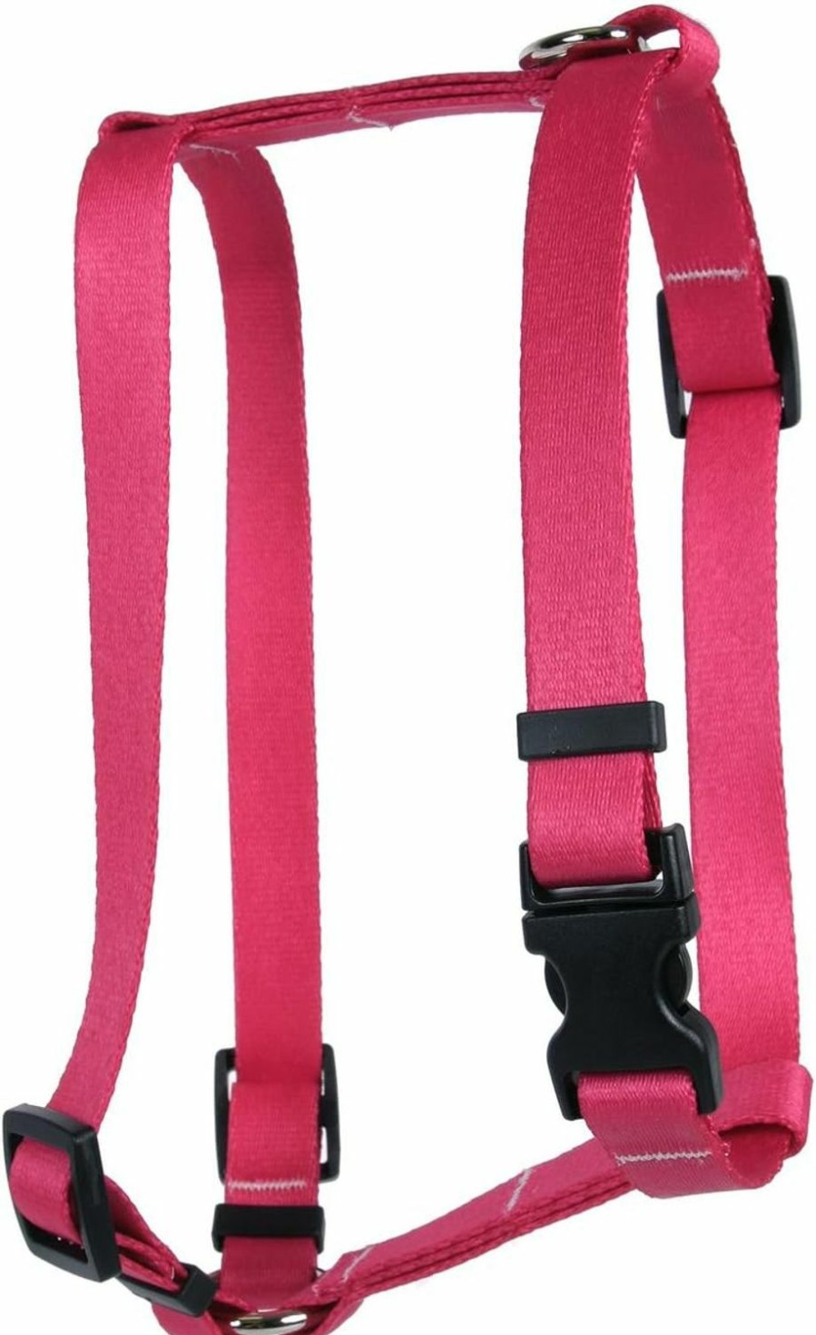 Small Animal Yellow Dog Design | Yellow Dog Design Magenta Simple Solid Roman Style H Dog Harness, X-Large-1\" Wide Fits Chest Of 28 To 36\"