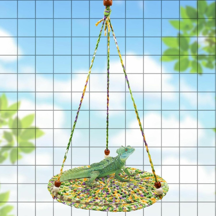 Small Animal Oooct | Oooct Reptile Hammock Swing Hanging Bed, Cute Lizard Swing Toy, Cotton Lizard Bed, Reptile Summer Bed For Bearded Dragon Leopard Gecko Lizard Birds Parrots