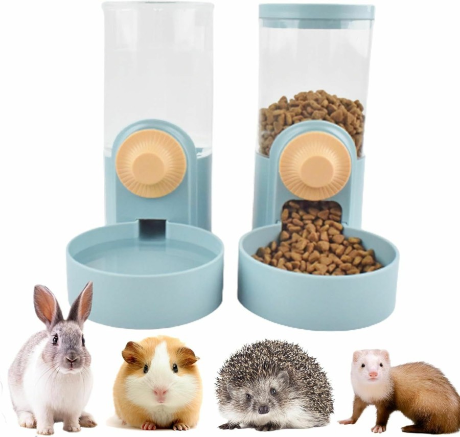 Small Animal Cdipesp | Cdipesp Hanging Automatic Rabbit Food Water Dispenser, Auto Dog Kennel Water Dispenser 35Oz Gravity Bunny Feeder, Dog Cage & Crate Water Dispenser For Rabbit Guinea Pig Hedgehog Ferret Kitty Puppy