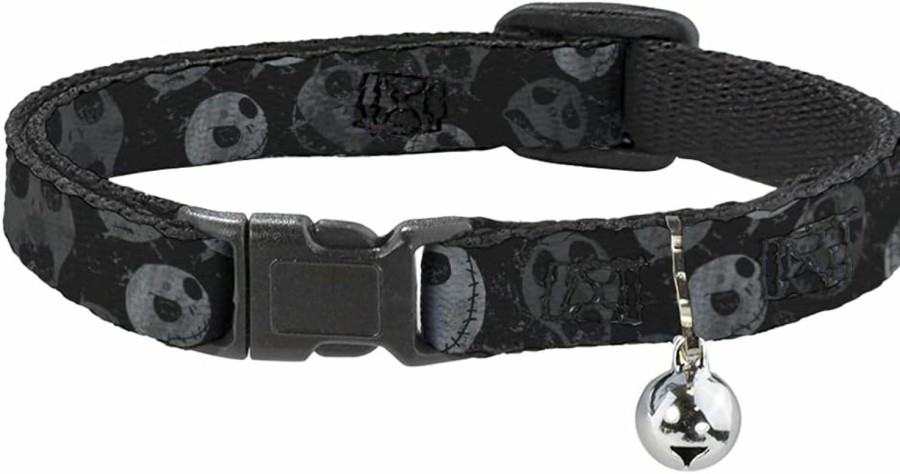 Small Animal Buckle-Down | Buckle-Down Breakaway Cat Collar - Nbc Jack Expressions Scattered Weathered - 1/2\" Wide - Fits 9-15\" Neck - Large