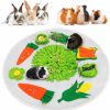 Small Animal GINDOOR | Gindoor 24\" X 24\" Rabbit Foraging Mat, Interactive Feed Game For Boredom, Polar Fleece Pet Snuffle Pad Bed Treat Dispenser For Rabbits Bunny Guinea Pigs Chinchillas Ferrets …