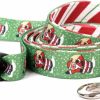 Small Animal Yellow Dog Design | Yellow Dog Design Santa Claus Uptown Dog Leash-Size Large-1 Inch Wide And 5 Feet (60 Inches) Long