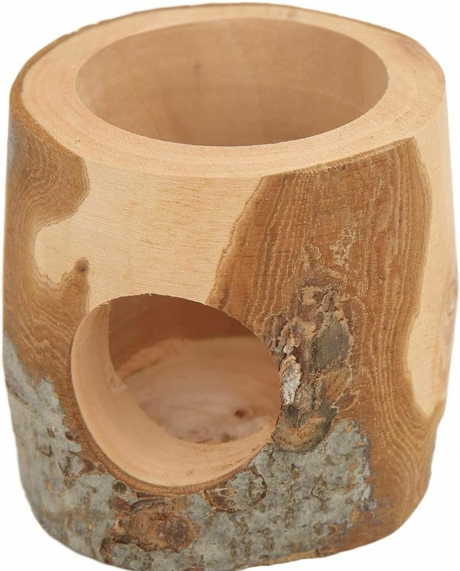 Small Animal Wene | Hamster Tree Hole Decorative Wooden Hamster Tunnel Tube Safe Pet Cage For Guinea Pig