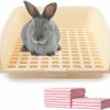 Small Animal Amakunft | Amakunft Large Rabbit Litter Box, Small Animal Potty Trainer, Bunny Corner Toilet Box For Cage, Small Pet Pan For Ferret/Guinea Pig/Chinchilla/Galesaur