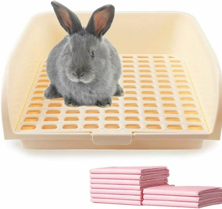 Small Animal Amakunft | Amakunft Large Rabbit Litter Box, Small Animal Potty Trainer, Bunny Corner Toilet Box For Cage, Small Pet Pan For Ferret/Guinea Pig/Chinchilla/Galesaur