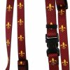 Small Animal Yellow Dog Design | Yellow Dog Design Fleur De Lis Red Roman Style H Dog Harness, X-Large/1\" Wide