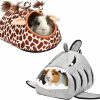 Small Animal Avont | Avont 2 Pack Guinea Pig Bed House Hideout, Small Animal Hideaway Cage Accessories, Washable Warm Sleeping Bed For Dwarf Rabbits Chinchillas Hamsters Hedgehogs Ferrets Bearded Dragons And Rats