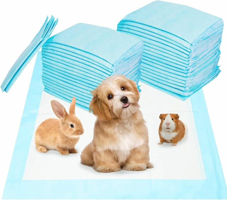 Small Animal kathson | Kathson 100Pcs Puppy Pee Pads Rabbit Disposable Potty Training Pad Super Absorbent & Leak-Free Doggy Pet Supplies For Bunny Kitten Small Dog Guinea Pig 13\" X 18\"