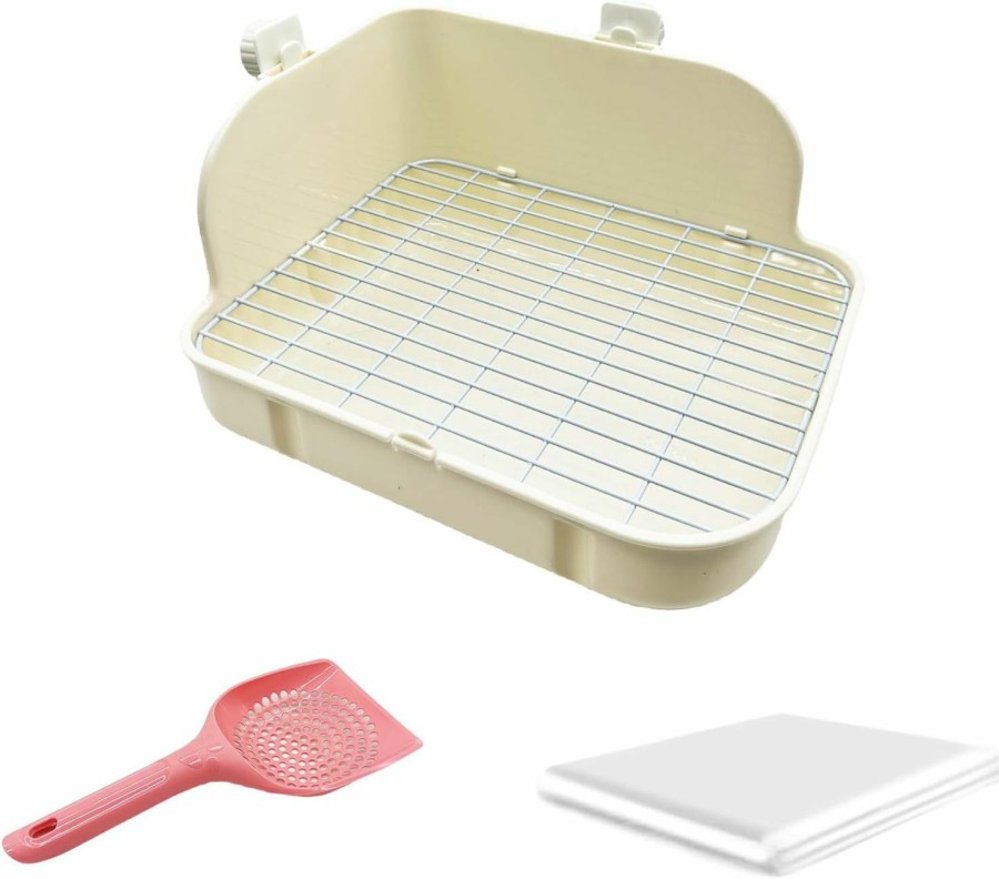 Small Animal Hamiledyi | Hamiledyi Rabbit Litter Box,Rabbit Toilet Potty Trainer Corner Litter Bedding Box For Small Animals Rabbits Bunny Guinea Pigs Chinchilla Ferret.