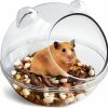 Small Animal TieLishor | Tielishor Hamster Bathtub,Hamster Bathroom,Sand Bath Container,Hamster Toilet And Sandbox Dust Bathtub,Hamster Bed,Sand Bath Box For Hamster Cage Accessories (S 4.4X4.4X3.5 Inch)