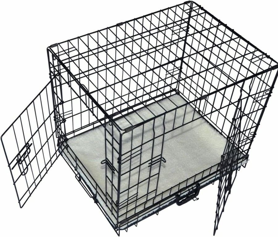 Small Animal Back on Track | Cool Runners Tall Boy Small Wire Pet Crate 22\" X 13\" X 16\" With Bonus Faux Sheepskin Mattress