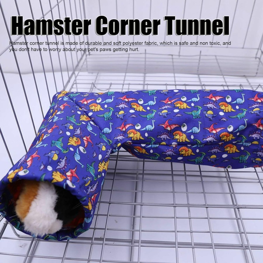 Small Animal Zerodis | Guinea Pig Ferret Rat Corner Tunnel, Cage Accessories Tunnel Tube Corner Hide Hideaway Bed Foldable Guinea Pig Hideout Corner Tunnel For Small Pets