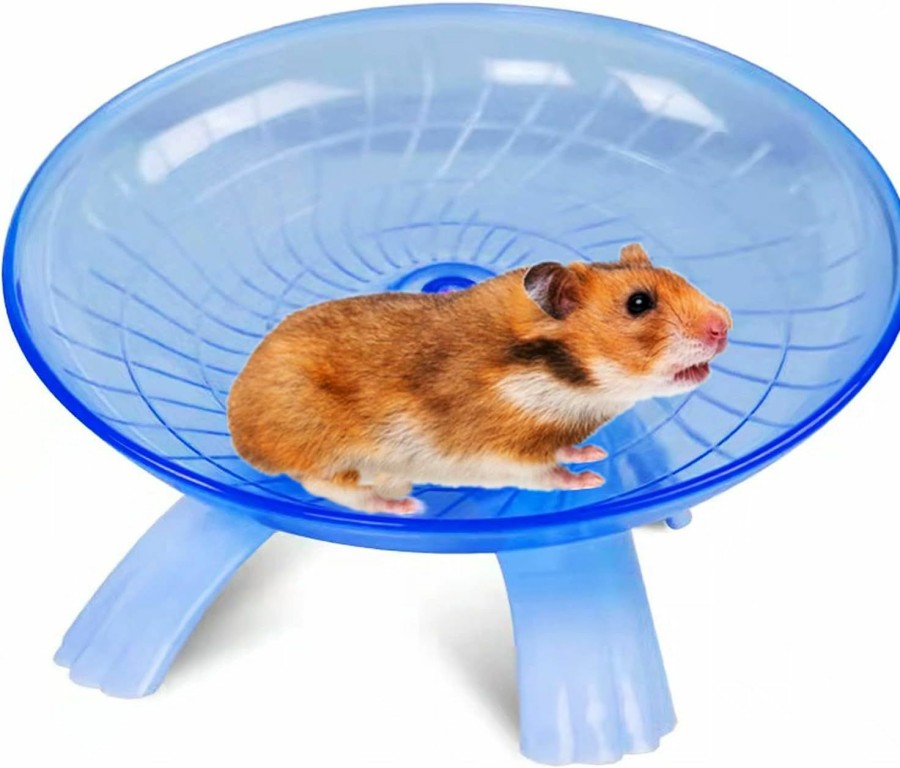 Small Animal ACEDIVA | Hamster Flying Saucer Silent Running Exercise Wheel For Hamsters, Gerbils, Mice,Hedgehog And Other Small Pets Silent Running Wheel Hamster Wheel (Dark Blue)