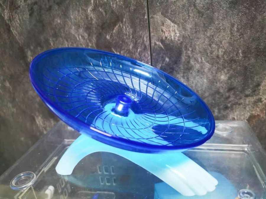 Small Animal ACEDIVA | Hamster Flying Saucer Silent Running Exercise Wheel For Hamsters, Gerbils, Mice,Hedgehog And Other Small Pets Silent Running Wheel Hamster Wheel (Dark Blue)