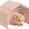 Small Animal tafit | Tafit Hamster Hideout Cute Acrylic Small Animals House Habitats Decor For Dwarf Hamsters, Syrian Hamsters, Gerbils, Hedgehogs, Rats, Mice, Lemmings, Blue