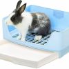 Small Animal Generic | Generic Large Rabbit Litter Box Bunny Litter Box Cage Bigger Corner Toilet Box Pet Pan With Drawer For Guinea Pig, Adult Hamster, Galesaur, Ferret, Bunny, Small Animals …