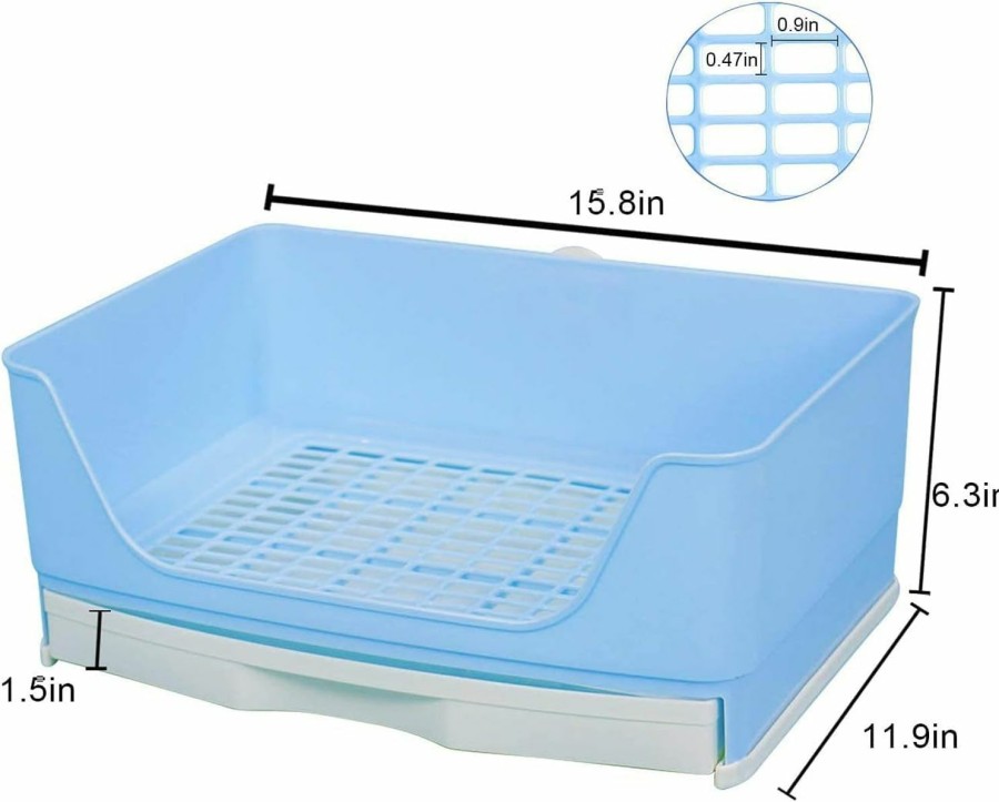 Small Animal Generic | Generic Large Rabbit Litter Box Bunny Litter Box Cage Bigger Corner Toilet Box Pet Pan With Drawer For Guinea Pig, Adult Hamster, Galesaur, Ferret, Bunny, Small Animals …